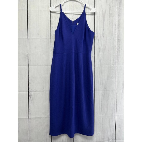 Dress the Population Lyla Timeless Deep V-Neckline Sheath Dress EUC Size Large - Picture 4 of 9